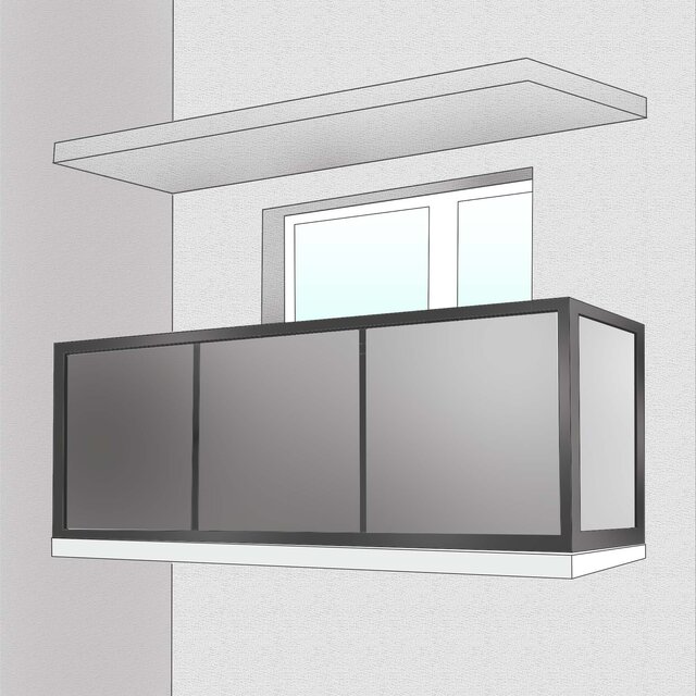 Hotová oceľová konštrukcia závesného balkóna